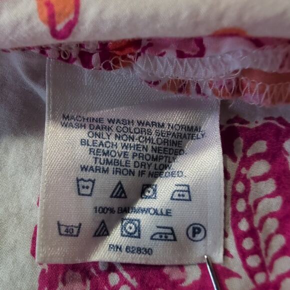 Lands' End lightweight floral print cotton top, size XL - Picture 6 of 9